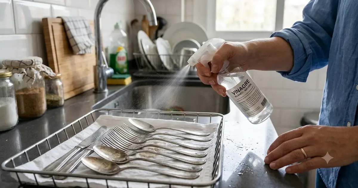 Como Restaurar o Brilho dos Talheres em Minutos com Vinagre Branco