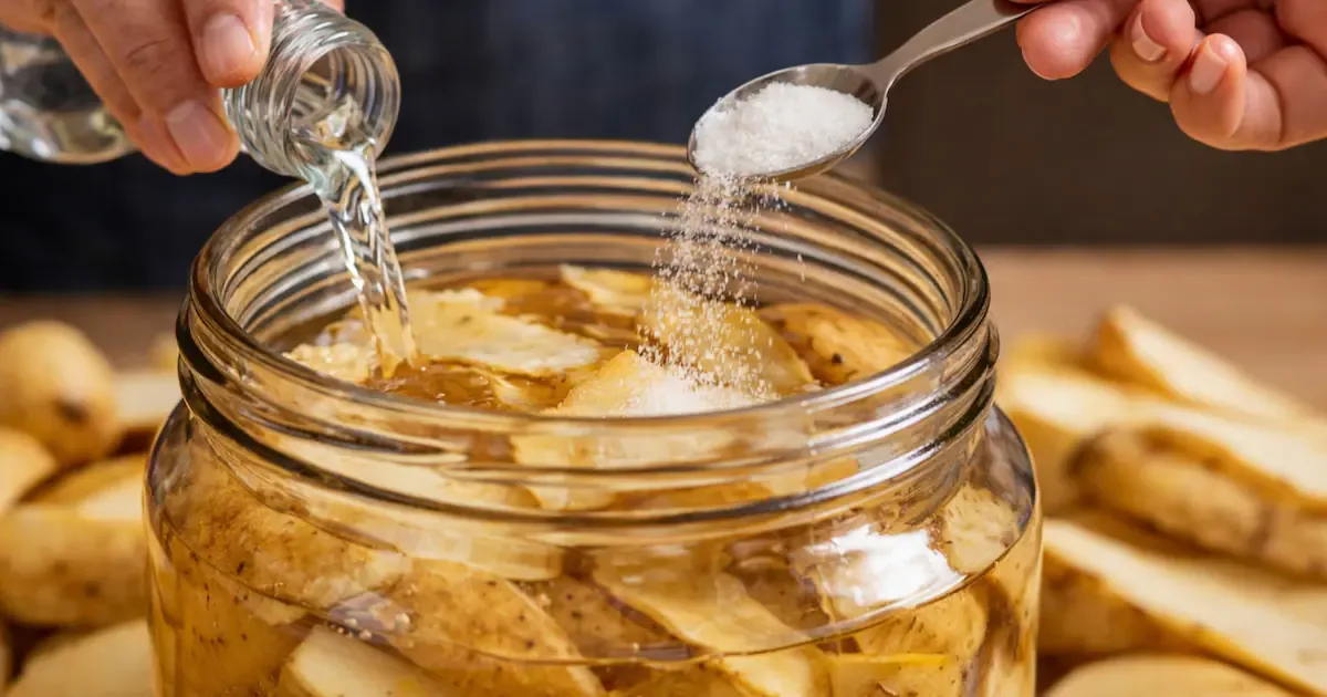Como transformar cascas de batata e bicarbonato num potente detergente e adubo