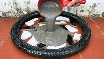 Como Transformar um Pneu Velho e Cimento Numa Peça de Jardim Incrível