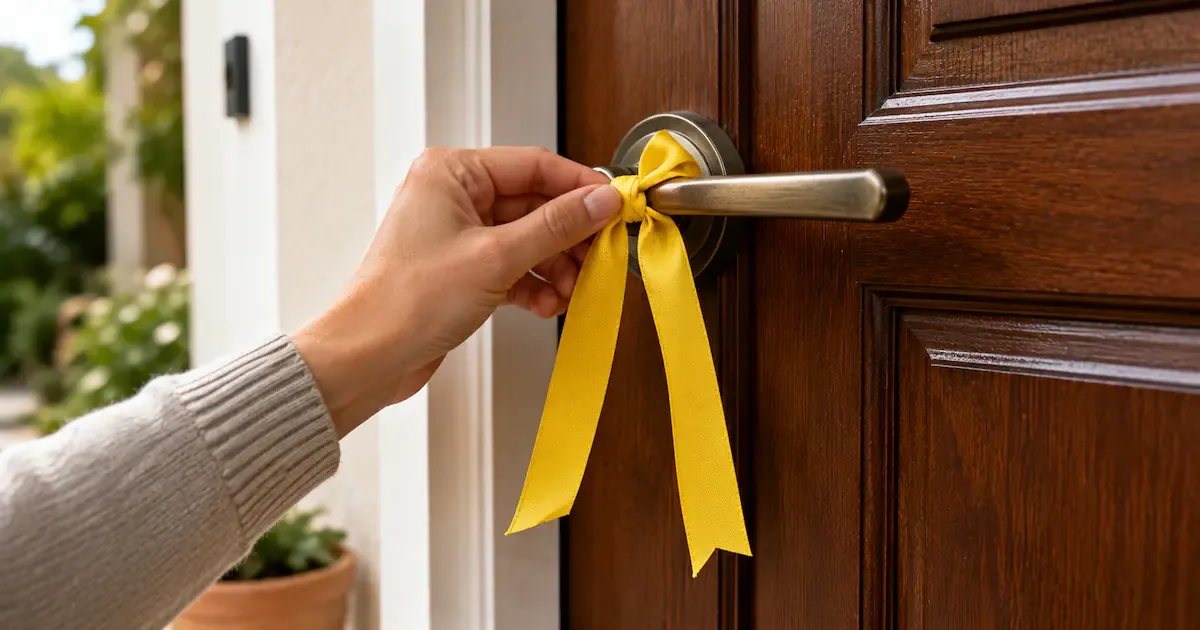 Fita Amarela na Porta de Casa: O Significado Deste Hábito de Feng Shui