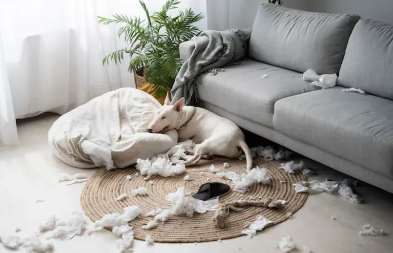 Los perros pueden tener comportamiento destructivo por exceso de energía. (Foto: Freepik)