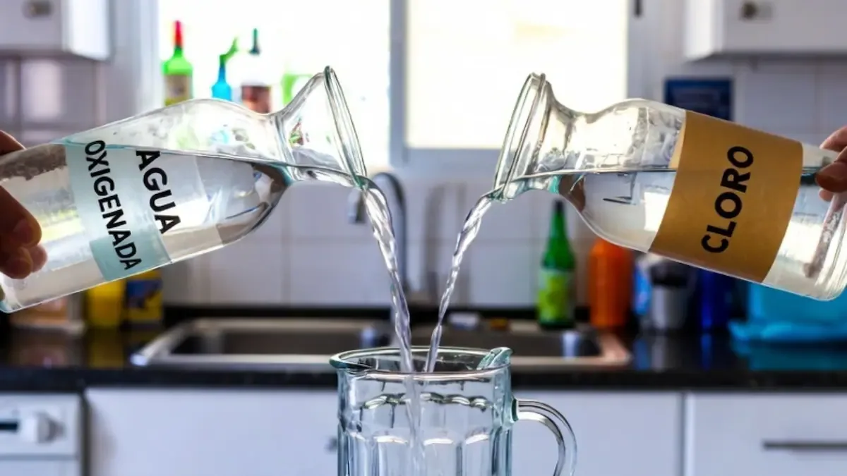 Mezclar agua oxigenada y cloro: por qué esta combinación es tan efectiva y para qué sirve Fuente: Grok