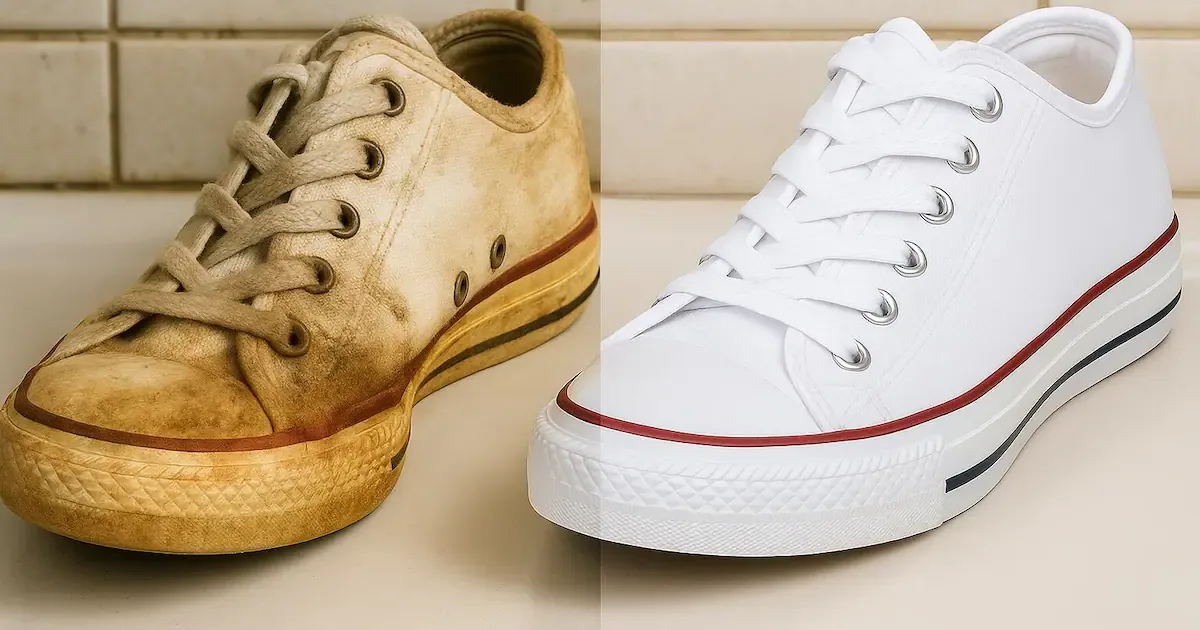 O Truque Infalível Para Branquear Sapatilhas Sem Bicarbonato ou Vinagre