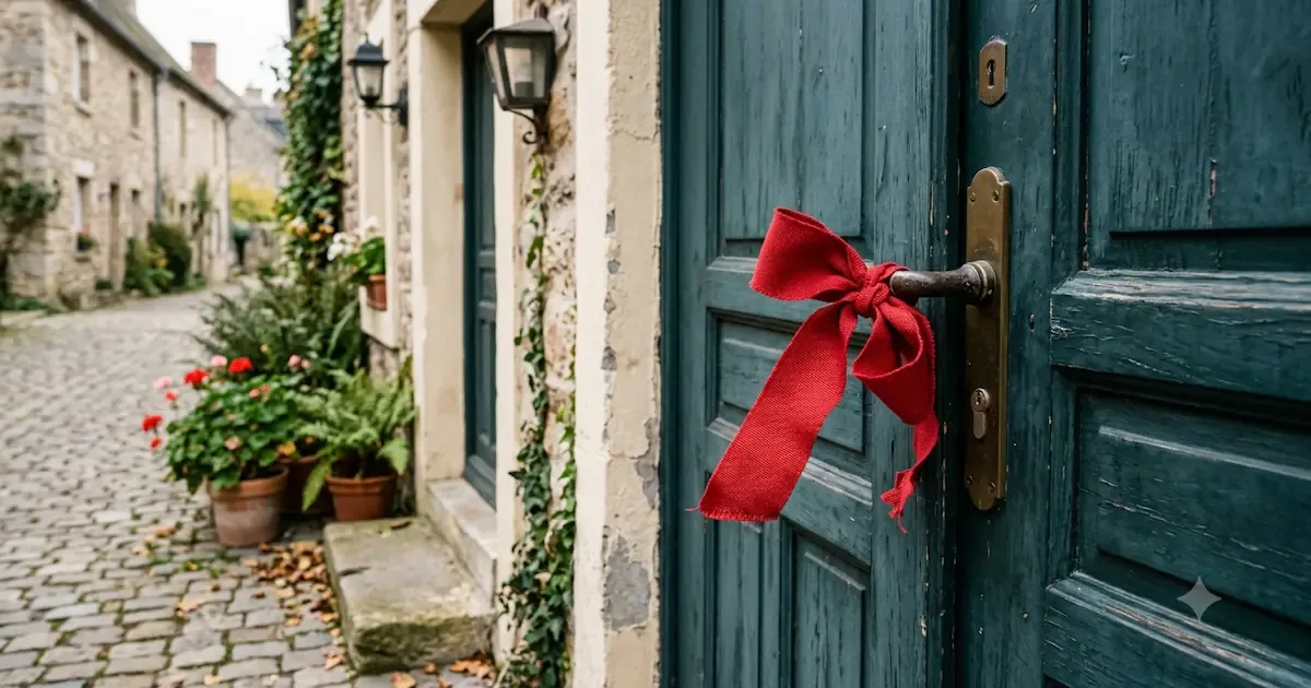 O Verdadeiro Motivo Para Colocar Uma Fita Vermelha na Porta de Casa