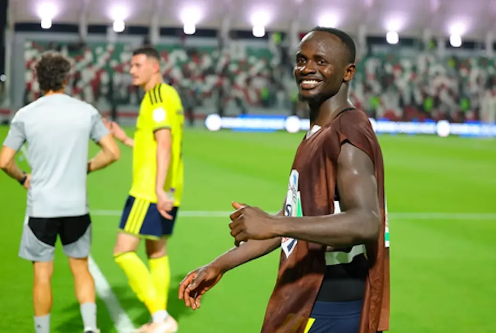 Sadio Mané após a vitória do Al-Nassr em cima do Al-Ettifaq pela terceira rodada do Campeonato Saudita 2026/2027 — Foto: Instagram
